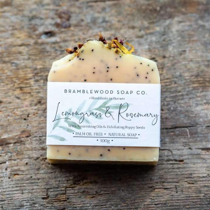 Lemongrass & Rosemary Handmade Soap - Bramblewood Soap Co - Life Before Plastic